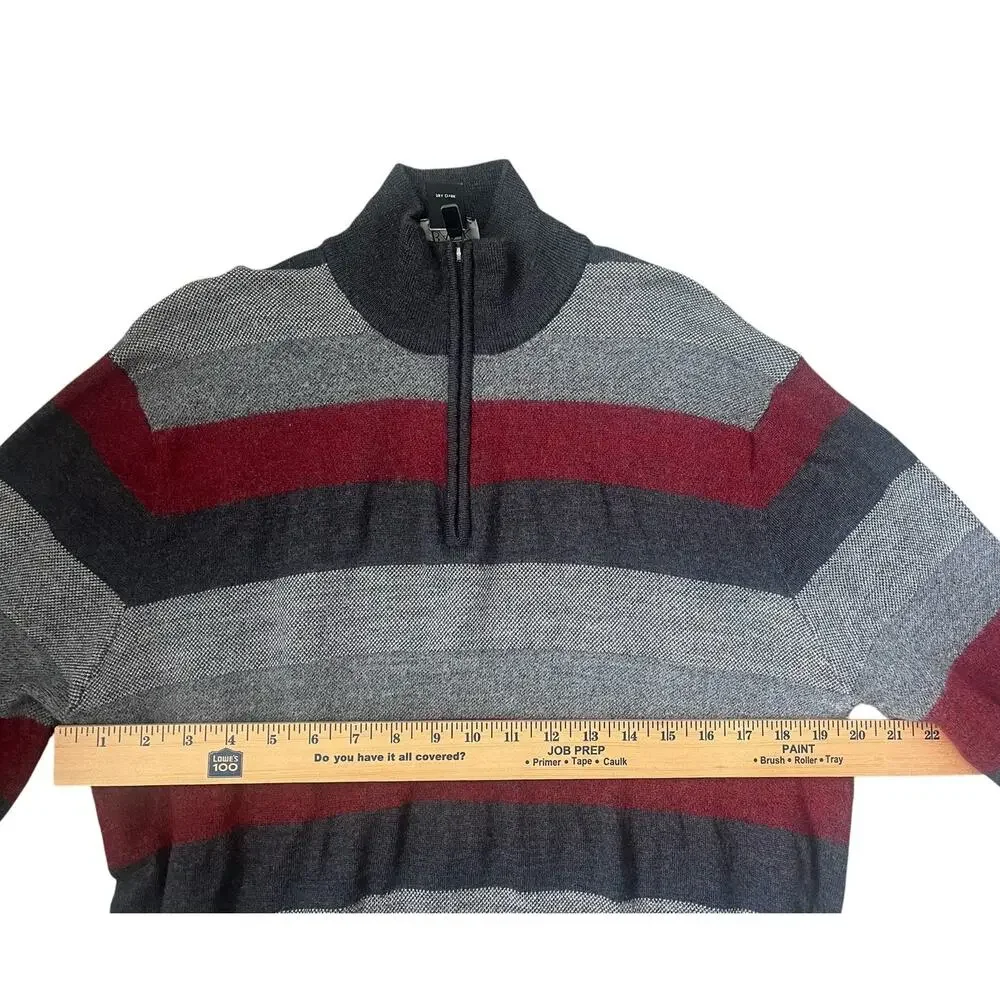 Jos A Bank Signature Collection Merino Wool Pullover 1/4 Zip Preppy Classic XL